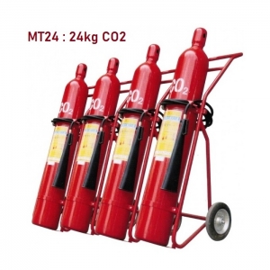 Nạp khí CO2 bình chữa cháy có bánh xe MT24 24kg