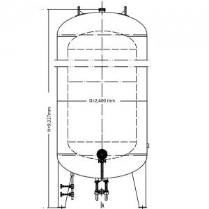Bồn 20m3(1.6Mpa) chứa Nito lỏng, Kiểu đứng